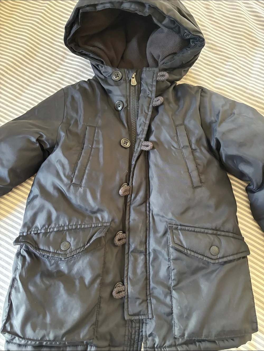 GAP Black Hooded Puffer Coat for Kids